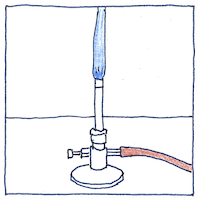 Illustration of Bunsen burner
