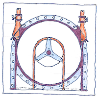 Illustration of Tesla turbine