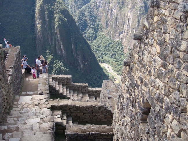 Stone steps and walls at Machu Picchu