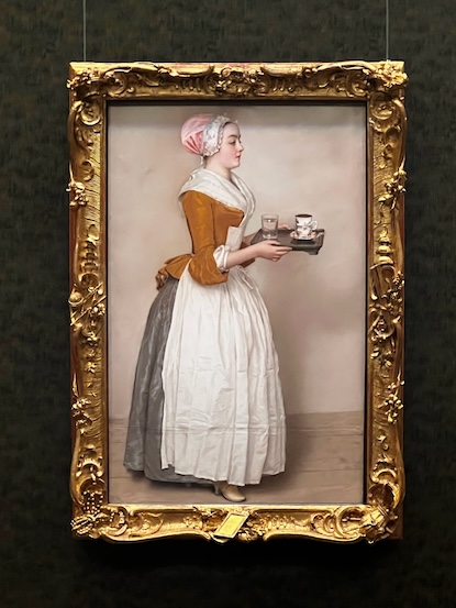 The Chocolate Girl, a pastel by Jean-Étienne Liotard, in Dresden