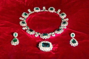 Queen Victoria’s emerald and diamond parure, designed by Prince Albert