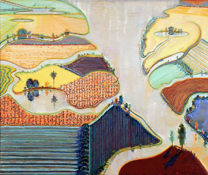 Delta Farms, by Wayne Thiebaud, 1996