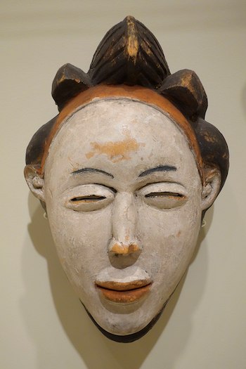 White Punu mask, from Gabon, Africa, Cincinnati Art Museum