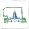 Illustration of Hydraulic ram