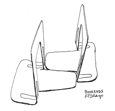 drawing by Tom Sharp - Bookends
