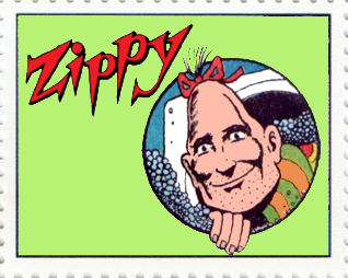 on this U.S. postage stamp, Zippy the Pinhead