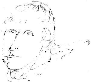 drawing of young man