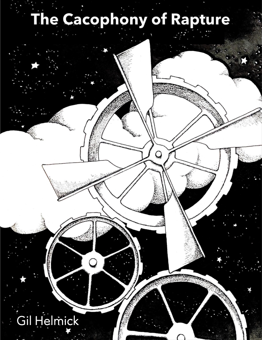 Gears and a windmill in the sky