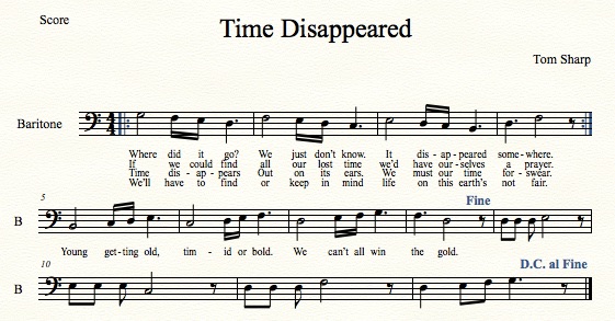 Score for Time Disappeared