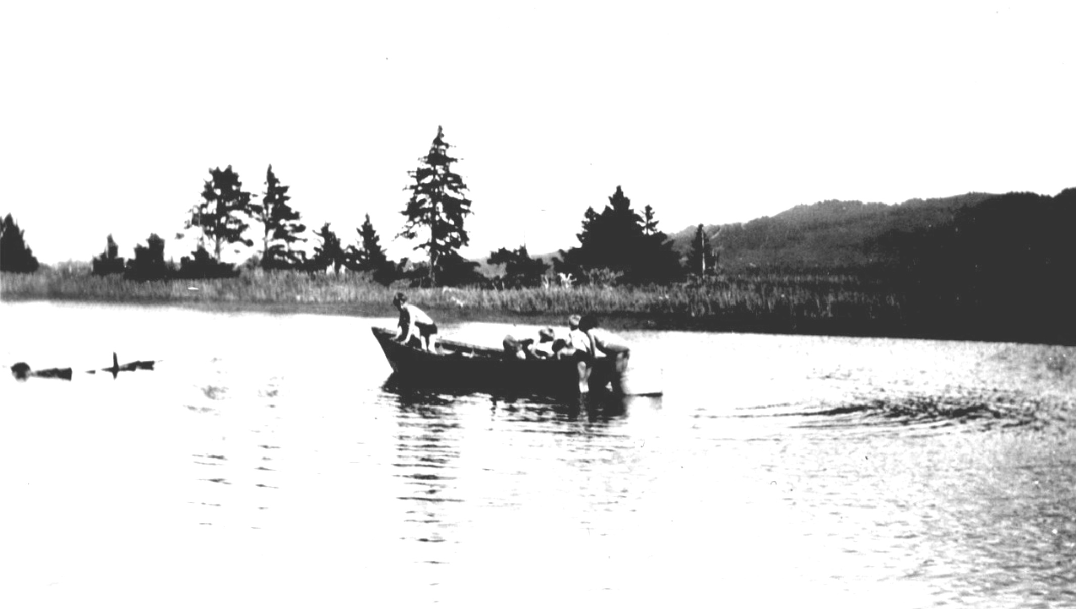 Mae in her rowboat in the Seldovia slough