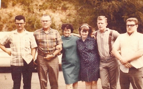 Frederick James, Frederick Lee Sharp, Virginia, Linda, Philip, and Vernon
