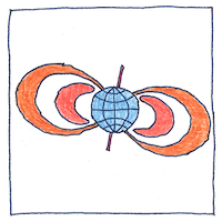 Illustration of Van Allen belts