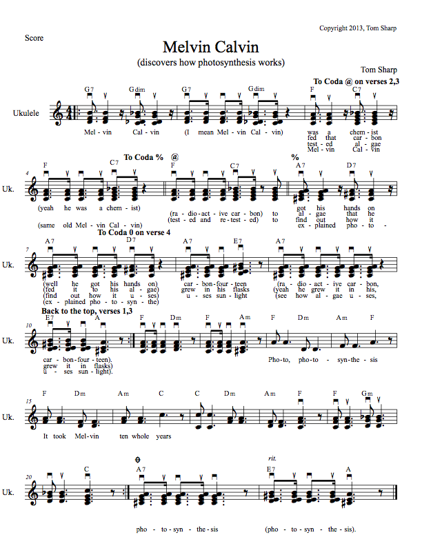 Score for Melvin Calvin