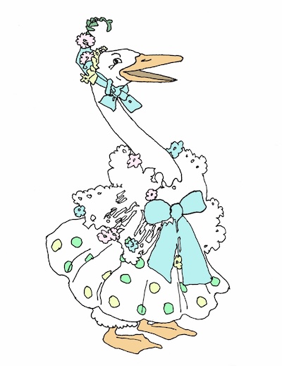 Drawing based on William Wallace Denslow&rsquo;s cover for his book