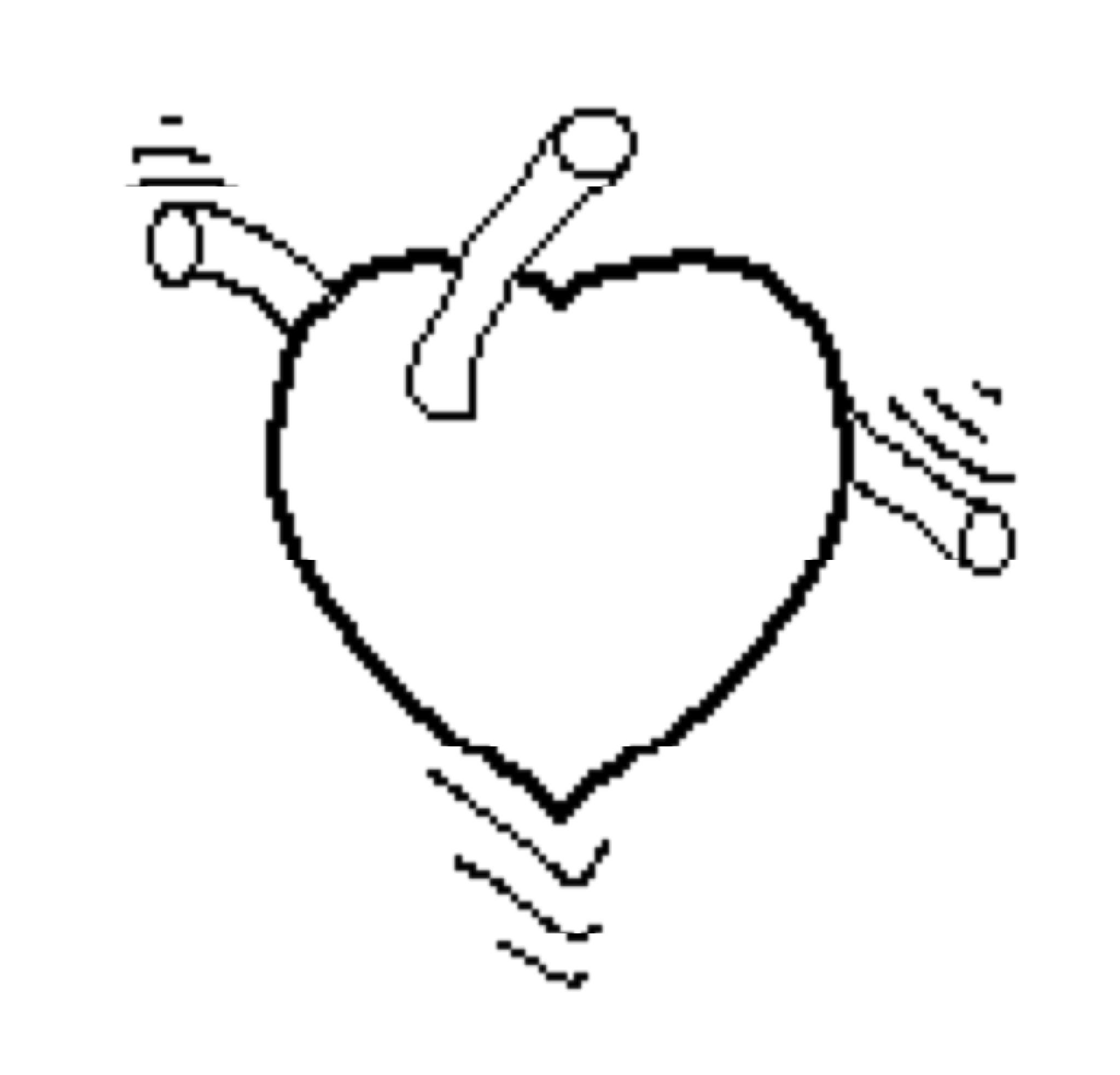 heart-shape with veins, moving