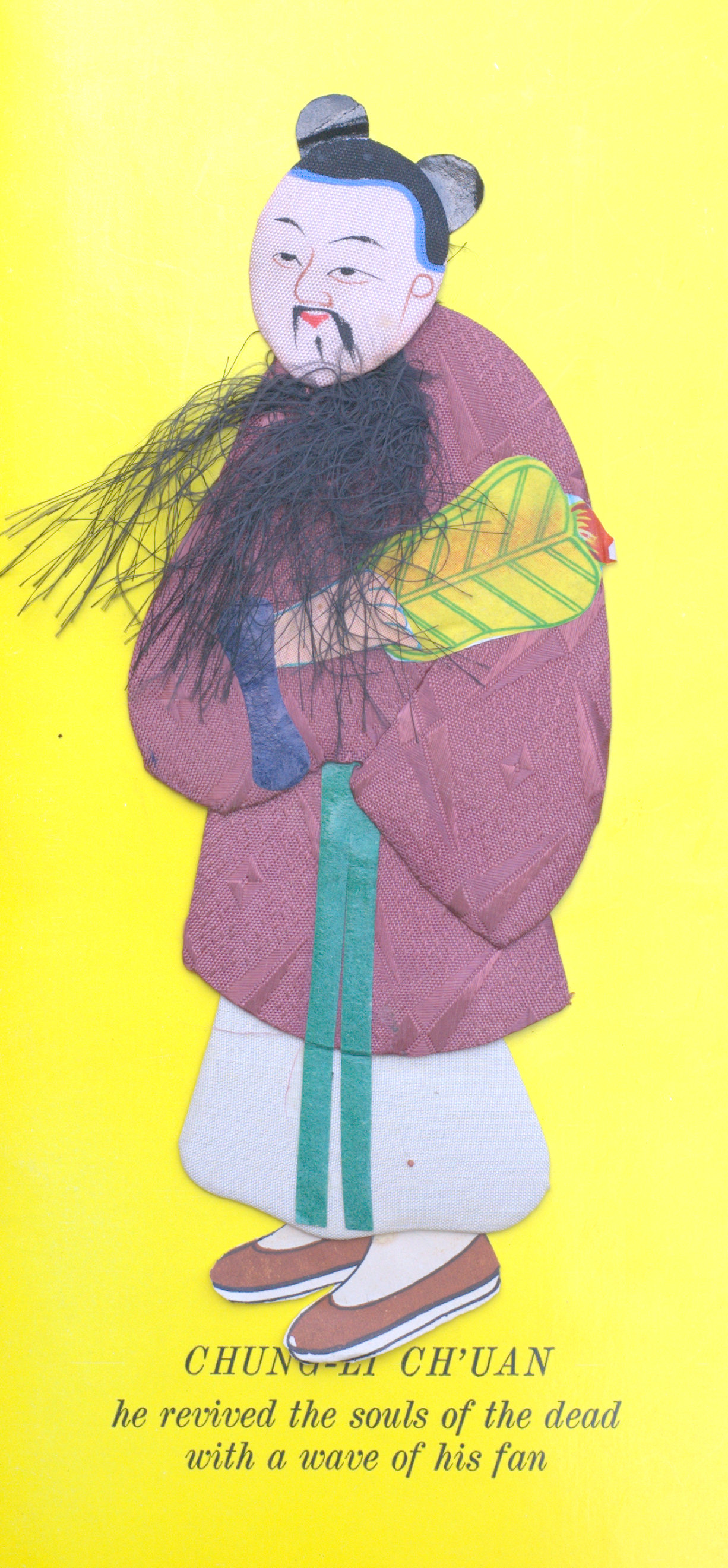 paper and fabric depiction of Chung-Li Ch'uan