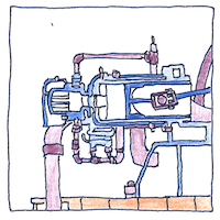 Illustration of Diesel engine