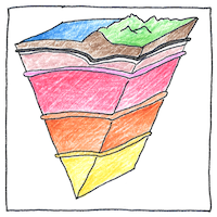 Illustration of Earth interior