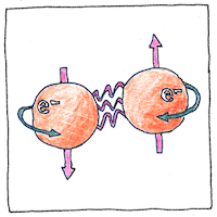 Illustration of Cooper pair