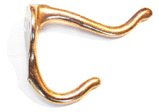 Brass clothes hook
