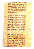Back of K-ration can opener 