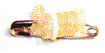 Safety pin with buttons