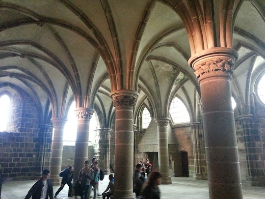 The scriptorium in the Merveille at Mont Saint-Michel
