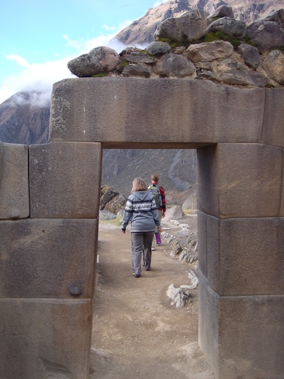 Fortress gate below the Temple of the Sun
