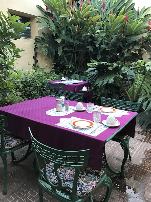 Breakfast table at our casa particulares, Matanzas
