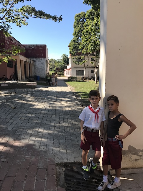 Two boys at the school of art, dance, and theater