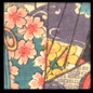 detail of the dress of a woman by Hiroshige