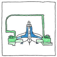 Illustration of Hydraulic ram