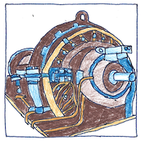 Illustration of Alexanderson alternator