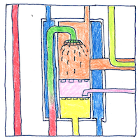 Illustration of Absorption refrigerator