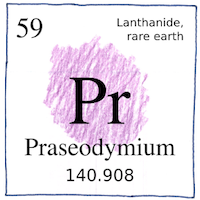 Illustration of Praseodymium
