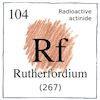 Rutherfordium Rf 104