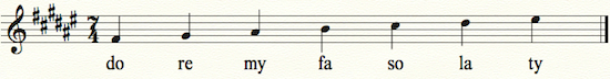 Solfège in F# major