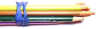 Colored pencils (pointing right)
