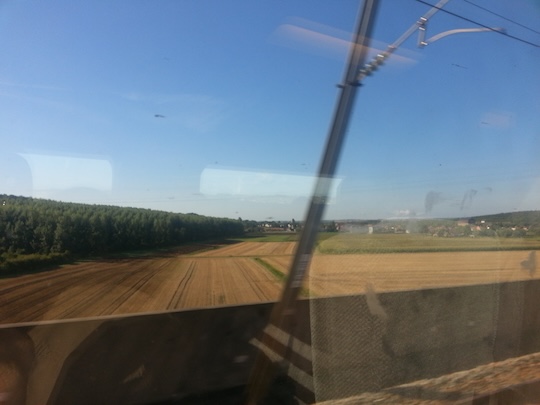 Scene from the right window of Eurostar