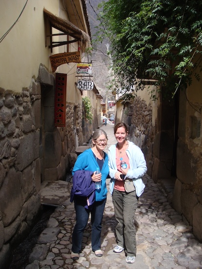 Cobblestone alley in Ollantaytambo